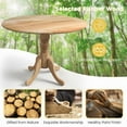 thumbnail image 5 of Topcobe Wooden Dining Table with Round Tabletop and Curved Trestle Legs, Furniture Table for Living Room, Easy Assembly, Classic Design, Natural, 5 of 8