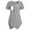Gray, variant on GigrtiJin Maternity Nursing T-Shirt Solid Color Crew Neck Short Sleeve Irregular Hem Preagnant Blouse Breastfeeding Postpartum Tops