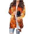 thumbnail image 2 of Cárdigan de manga larga con estampado de Halloween para mujer, chaqueta de poliéster, 2 of 6