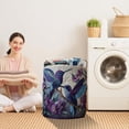 thumbnail image 5 of Quilted Laundry Basket Storage Hamper Floral Tote for Home Organization, 5 of 7