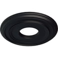thumbnail image 3 of Ekena Millwork 12 3/8"OD x 4"ID x 1 1/8"P Classic Ceiling Medallion (Fits Canopies up to 7 1/4"), Hand-Painted Steel Gray, 3 of 6
