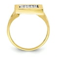 thumbnail image 2 of Primal Gold 10 Karat Yellow Gold with White Rhodium-plated Men's Cubic Zirconia Ring, 2 of 7