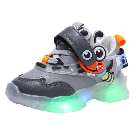 

niuredltd light up shoes for girls toddler led walking shoes girls kids children baby casual led shoes size 27