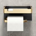 thumbnail image 3 of Elementos esenciales elegantes para el baño, moderno soporte para papel higiénico con estante para teléfono, aluminio de grado aeroespacial para resistencia al óxido, almacenamiento montado en la, 3 of 4