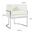 thumbnail image 2 of TOV Furniture Giselle Cream Velvet Dining Chair with Stainless Steel Frame, 2 of 6