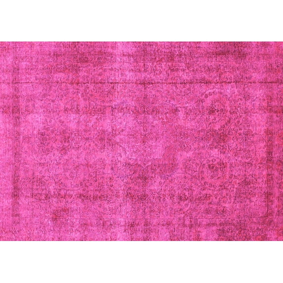 Ahgly Company Indoor Rectangle Abstract Pink Modern Area Rugs, 3' x 5'