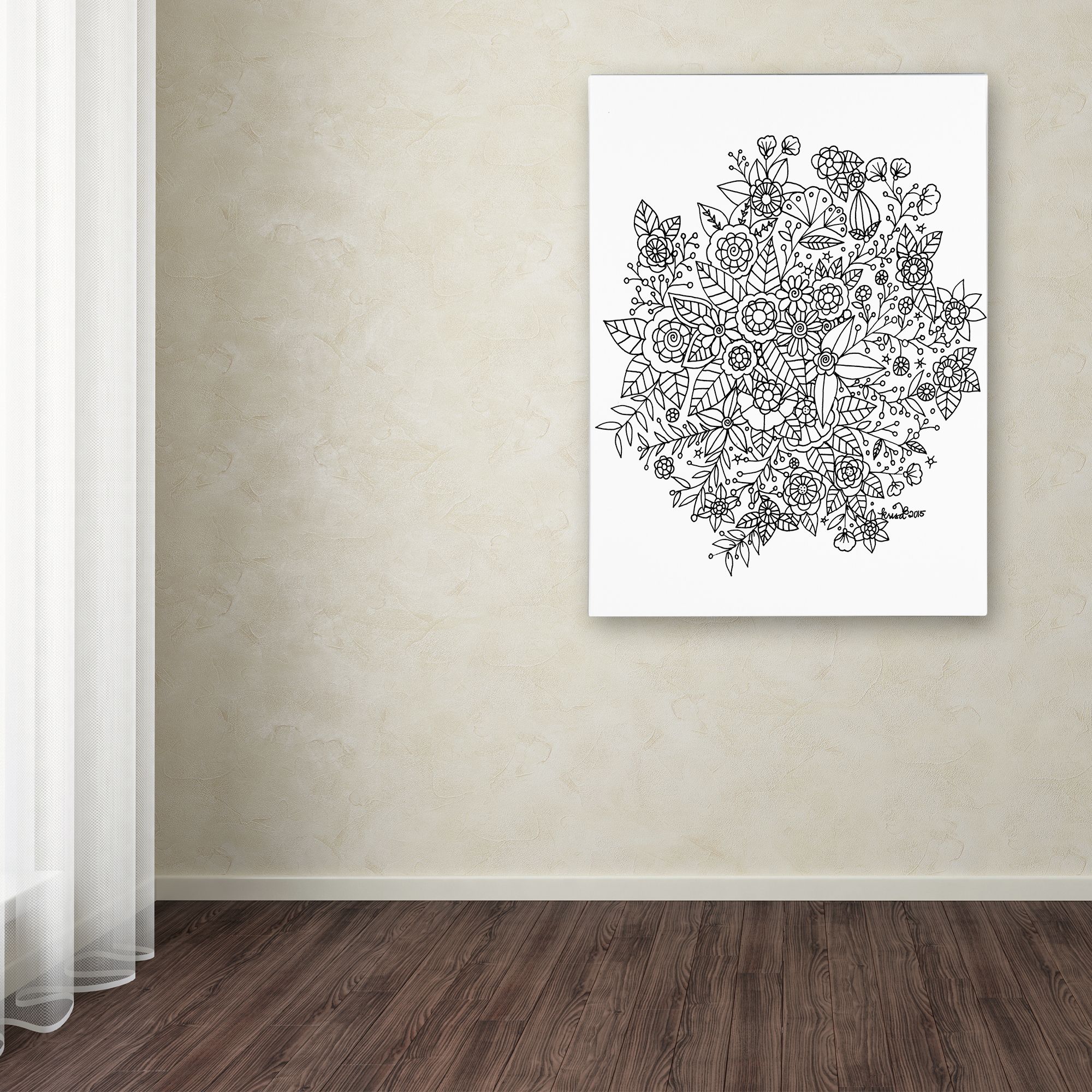 KCDoodleArt 'Sample' Canvas Wall Art 35 x 47 Inches