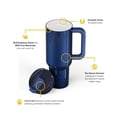thumbnail image 5 of RTIC 40 oz Ceramic Lined Road Trip Tumbler, Leak-Resistant Straw Lid, Midnight Dust Metallic, 5 of 8