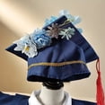 thumbnail image 5 of Girl's Hats Chinese Traditional Doctor Kids Graduation with Floral Unisex Academic Square Mortarboard Adjustable Beach Cap for Girls Boys, 5 of 5