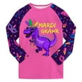 thumbnail image 4 of Pandaie 2-8Y Boys Girls Pajamas Set 2 Piece Kids Carnival Dinosaur Long Sleeve Sweatshirt Pullover Pants Cotton Fall Winter Cloths Outfits Hot Pink 2-3 Years, 4 of 5
