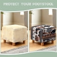 thumbnail image 7 of TSOVTHRID Aztec Tribal Cow Pattern Square Ottoman Cover Washable Breathable Folding Storage Stool Furniture Protector Soft Stretch Square Slipcover with Elastic Bottom, 7 of 7