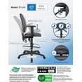 thumbnail image 4 of Boss Office Tabouret de Dessin en Cuir Multifonction avec Accoudoirs Réglables, 4 of 9