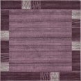 thumbnail image 1 of Unique Loom Tapis Carré de Transition Contemporain de la Collection Del Mar, 8 Pieds, Violet/beige, 1 of 1
