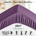 thumbnail image 5 of Lux Decor Collection Fitted Sheet - Deep Pocket Ultra Soft Wrinkle Resistant Twin Sheet - Purple, 5 of 10