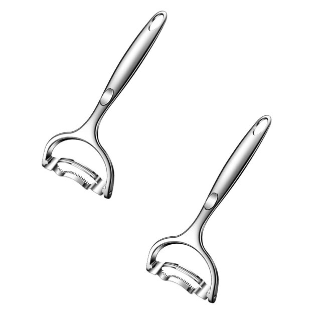 Oleegame 2PC Vegetable Peeler Stainless Steel Stainless Corn Planner Latest Stainless Corn Slicer Quick Corn Cob Separator Corn Kernel Remover Tool Quick Corn Cob Cutter Kitchen Gadget Silver