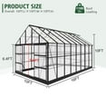 thumbnail image 3 of GAZEBETER 10x16 FT Aluminum Greenhouse for Outdoors,Walk in Greenhouse,Polycarbonate Greenhouse with 4 Roof Vent Windows and Lockable Double Doors for Backyard,Black, 3 of 11