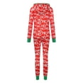thumbnail image 6 of Tejiojio Christmas Matching Women Zipper Hooded Long Sleeve Ladies Christmas Printed Jumpsuit Pyjamas, 6 of 8