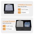 thumbnail image 5 of 10 Drawer Dresser, Storage Organizer Unit with Fabric Grey, 5 of 5