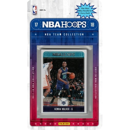 Factory Team Ball Charlotte Hornets 2017 2018 Hoops Basketball Factory Sealed Team Set with Kemba Walker, Frank Kaminsky, Malik Monk Rookie plus ()