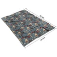 thumbnail image 4 of Colorful Mushroom Group Blue Pattern Blanket,Comfortable Soft Flannel Throw Blanket,All Season,Warm Lightweight Blankets for Sofa Bed Couch Living Room Chair,40"x50", 4 of 4