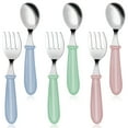 thumbnail image 4 of 6Pcs Toddler Utensils Kit Stainless Steel Baby Forks and Spoons Dinnerware Set with 3 Cute Forks 3 Children Spoons Baby Gadgets Tableware Set Infant Food Feeding Spoon Fork Cutlery Kit, 4 of 10
