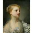 thumbnail image 2 of Jean-Baptiste Greuze 20x23 Gold Ornate Framed and Double Matted Museum Art Print Titled - Girl in a White Dress (C.1765), 2 of 4