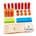 thumbnail image 3 of Juego de bloques de construcción de madera apilables, juguetes para clasificar colores y formas para proyectos escolares., 3 of 9