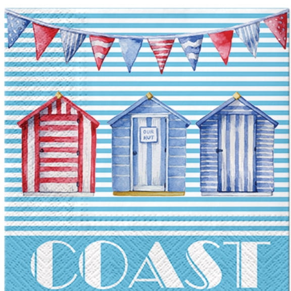 Keep Unique Decorative Disposable Decoupage Marine Napkins, Assorted Color, 20/Pack
