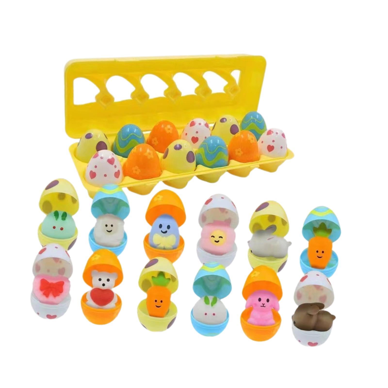Sharprepublic 12 Pieces Filled Easter Eggs for Classroom Prize Supplies Goodie Bag Fillers