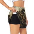 thumbnail image 1 of Balery Surreal Brain Tree Pantalones cortos deportivos para mujer con forro y dos bolsillos, elásticos, para entrenamiento, gimnasio, yoga-Medium, 1 of 7