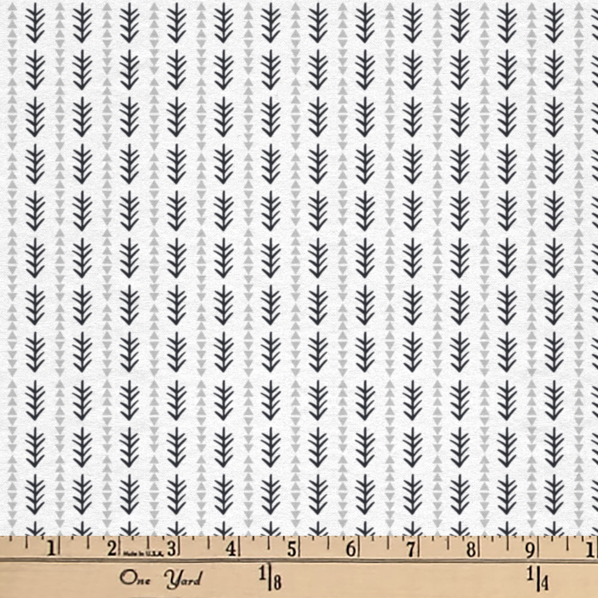 Mainstays 42" Light-weight Flannel Fabric Arrows by the Yard, White