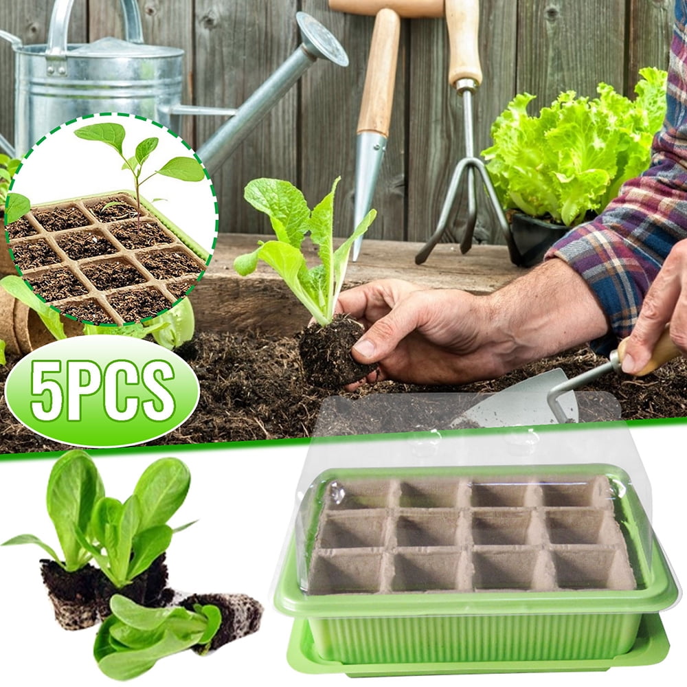 Details about   24 Cells Plastic  Starter Tray Kit  Germination Greenhouse Supplies 