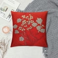 thumbnail image 2 of GOSMITH  Throw Pillow Case Cushion Cover, Flower Oriental Chinese, Lunar New Year Christmas Holiday Home Decor,, 2 of 5