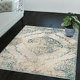 thumbnail image 4 of Addison Rugs Grayson 3'3" x 5'1" Medallion Fabric Area Rug in Blue Ivory, 4 of 8