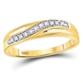 thumbnail image 2 of 10K Yellow Gold His Hers Round Diamond Cluster Wedding Set 1/3ctw, Women's Size: 5-10, Men's Size: 7-13, 2 of 4