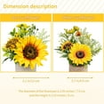 thumbnail image 2 of 2pcs Sunflower Decor Yellow Fake Sunflower in Pots, Artificial Sunflower for Bathroom Home Kitchen Rustic Table Centerpiece Shelf Decor, 2 of 5