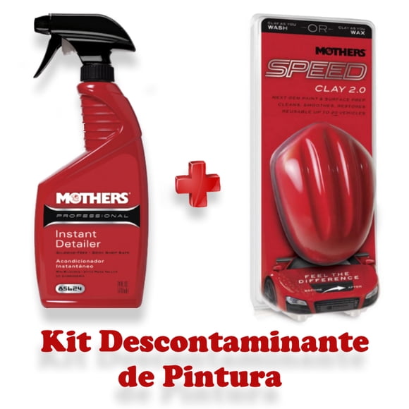 Kit Descontaminante Pintura Mothers 2pzas Rojo Mothers Descontaminador