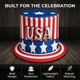 thumbnail image 7 of Patriotic Top Hat, with American Flag, Red White Blue, Classic Festive Look, Fit For Holiday Celebration, Costume Event, Themed Party Independence Day 250th Anniversary, 7 of 7