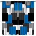 thumbnail image 2 of Pink and Black Curtains Gray White Geometric Silver Dark Abstract Square Art Curtain with Rod Pocket for Bedroom Living Room Home Decor Drapes Window Treatments 2 Panels Set 42x84, 2 of 4