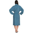 thumbnail image 2 of TowelSelections Women's Robe, Turkish Cotton Terry Shawl Bathrobe X-Small/Small Niagara Blue, 2 of 6