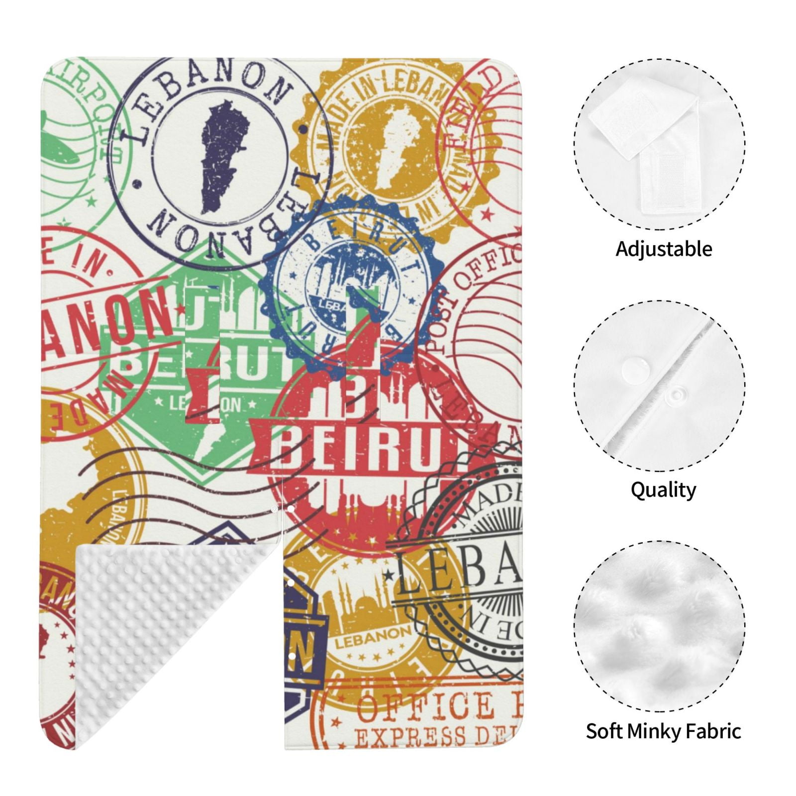 Car Seat Cover Baby - Travel Stamp Breathable Infant Car Seat Cover for Baby Carseat, Lightweight Comfort Baby Essentials Must Haves Newborn Stuff for Girl Boy