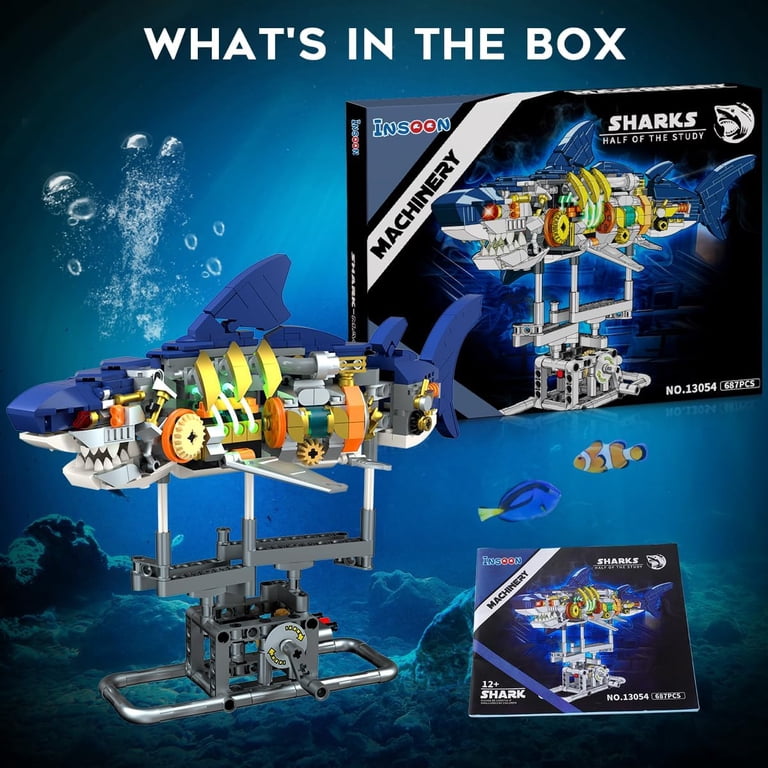 SHARK2nd Season5枚組 Mountainish Technic Shark with Swivel Body & Light Building Kit
