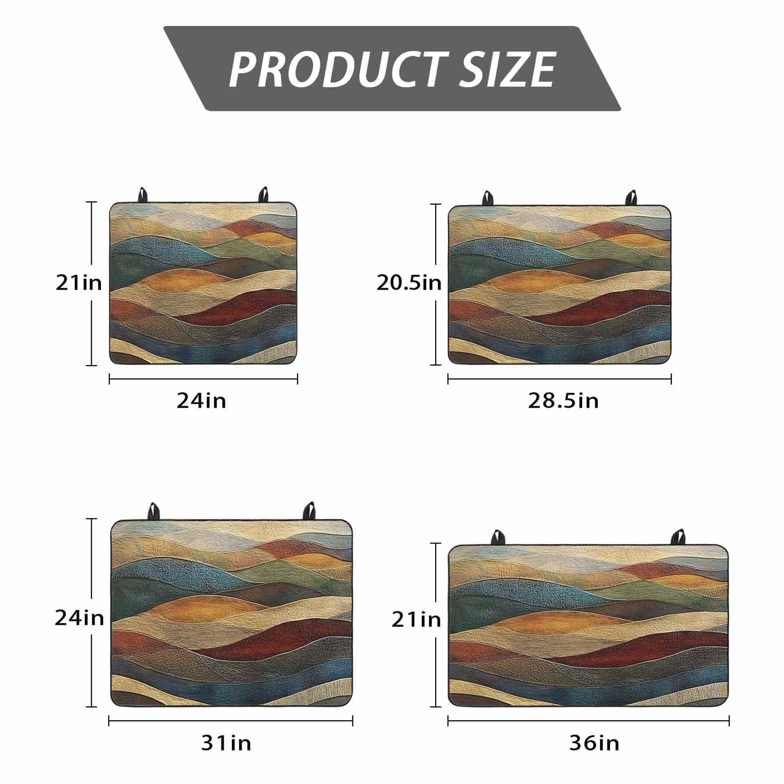 Vintage Green Blue Stove Top Cover for Electric Stove, Heat-proof & Non Slip Glass Top Stove Cover Protector, Farmhouse Retro Art Kitchen Flat Cooktop Rubber Mat 24x21 Inches