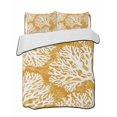 thumbnail image 2 of Quilts Twin XL Size, Yellow Orange Coastal Coral Soft Comforter Bedding Set for Bed, Summer Nautical Sea Beach Ocean Lightweight Quilted Bedspread with Pillow Cover(2 Pieces) All Season, 68x98 Inch, 2 of 9