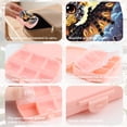 thumbnail image 5 of FLOPESN Storage Box DIY Diamond Art Painting Kits,Creative Design Pink 6-grid Packing Multi-grid Accessory box,3.54*2.44 inch Portable for Travel-Bat, 5 of 8