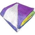 thumbnail image 3 of Women''s Rainbow Throw Blankets Plush Blanket Soft Worm Sherpa Fleece Blanket Adults for Kid Crib Couch Chair Living Room Travel(50"x60",Rainbow), 3 of 6