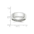 thumbnail image 5 of Auriga Fine Jewelry 14K White Gold 8mm Beveled Edge Men's Wedding Band Size 7.5, 5 of 7