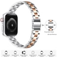 thumbnail image 4 of WFEAGL Thin Band Apple Watch Stainless Steel Metal Replacement Adjustable 38mm 40mm 41mm, 4 of 8