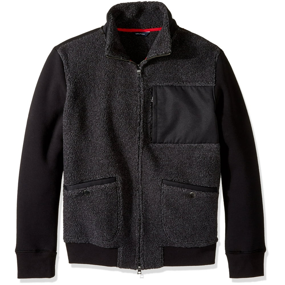 Nautica Nautica NEW Black Mens Size 2XL Flight/Bomber Mixed Media