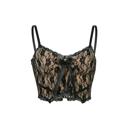 

Womens Corset Crop Top Spaghetti Strap Camisole Sexy Party Bodice Clubwear Y2K Fashion Streetwear
